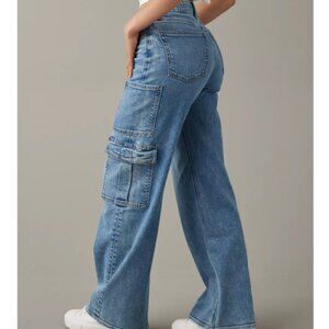 AE Curvy Super High-Waisted Baggy Wide-Leg Cargo Jean